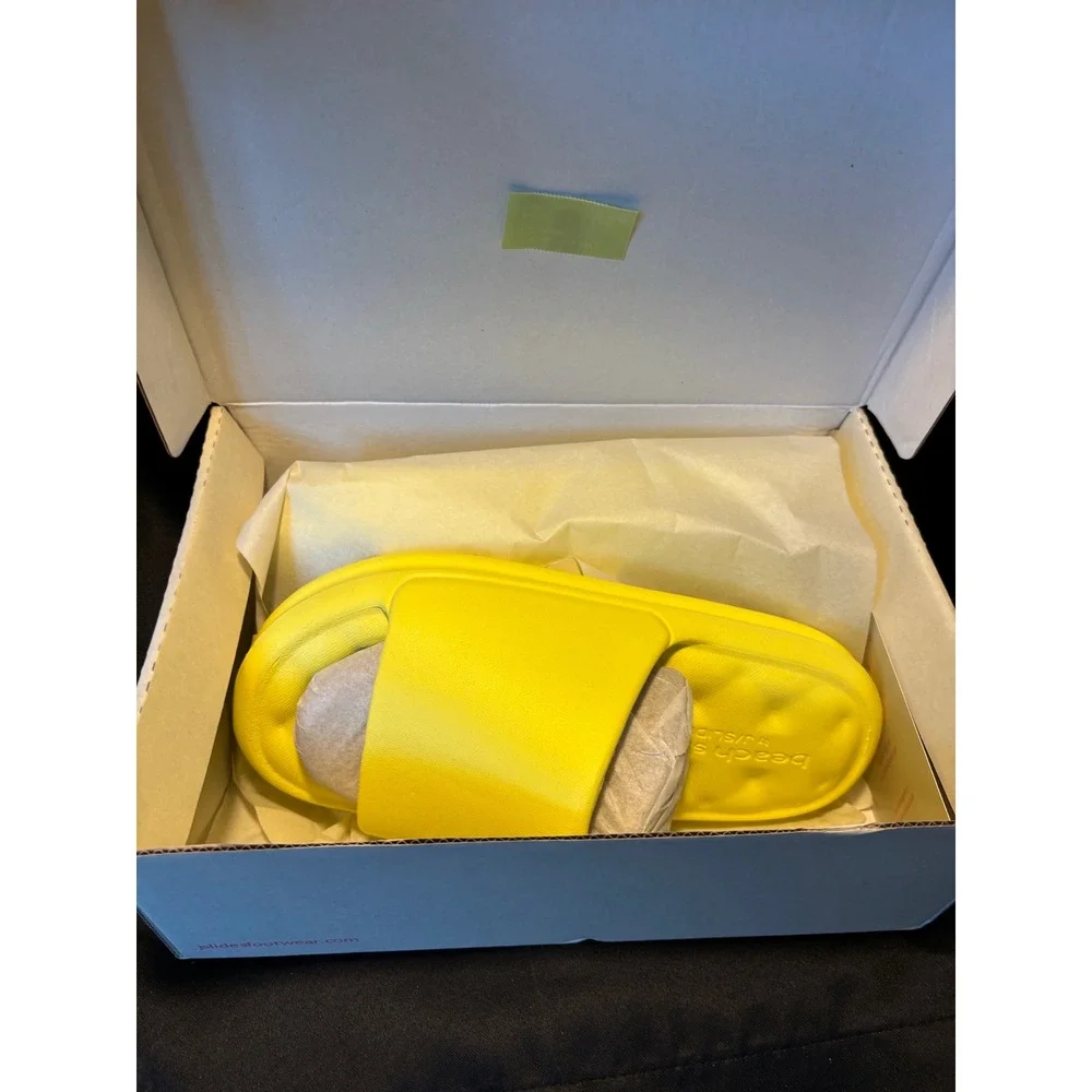 J/Slides Serene Yellow EVA Beach Slides‎ Sandals Womens Size 8 New in Box
